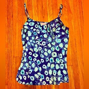 Lilly Pulitzer Karmen Cami Royal Purple Lil Kitty Size Small